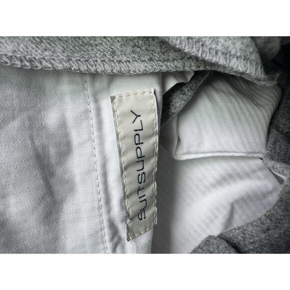 SUITSUPPLY Light Grey Pleated Brentwood Trousers Pure Wool Size 38 L - Picture 6 of 6